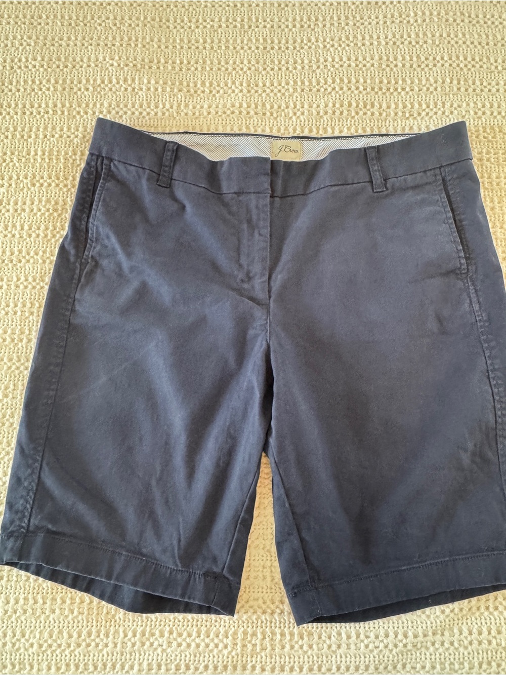 J.Crew Women’s Navy Bermuda Chino Walking Shorts Size 14